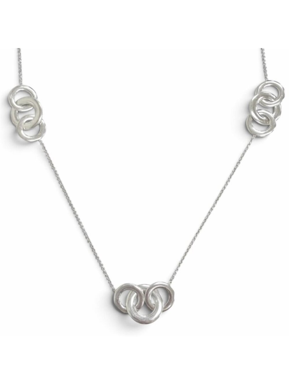 Tiffany & Co 1837 Interlocking Circle 925 Long Necklace Silver